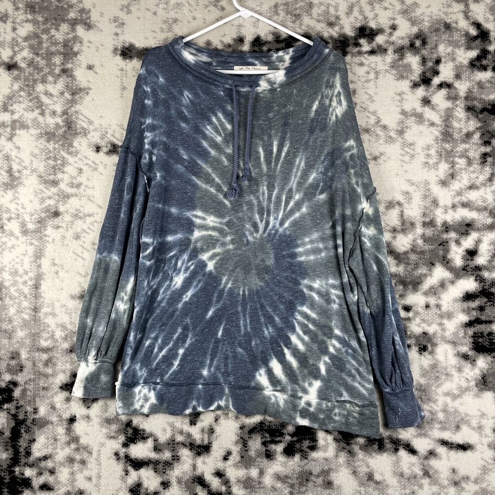 We The Free Sweater Womens Size Small Tie Dye Boat‎ Neck Skinny Sleeve Oversized